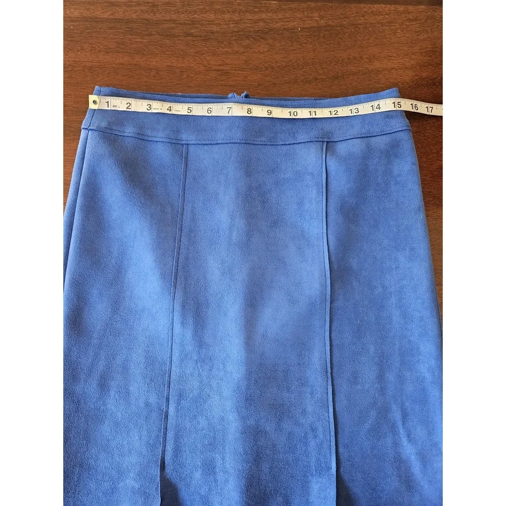 Mignon Doo‎ Skirt NWT Womens Small Faux Suede Lined Career Midi Split Front